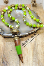 Load image into Gallery viewer, Green Wooden Horn

