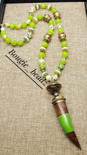 Load image into Gallery viewer, Green Wooden Horn
