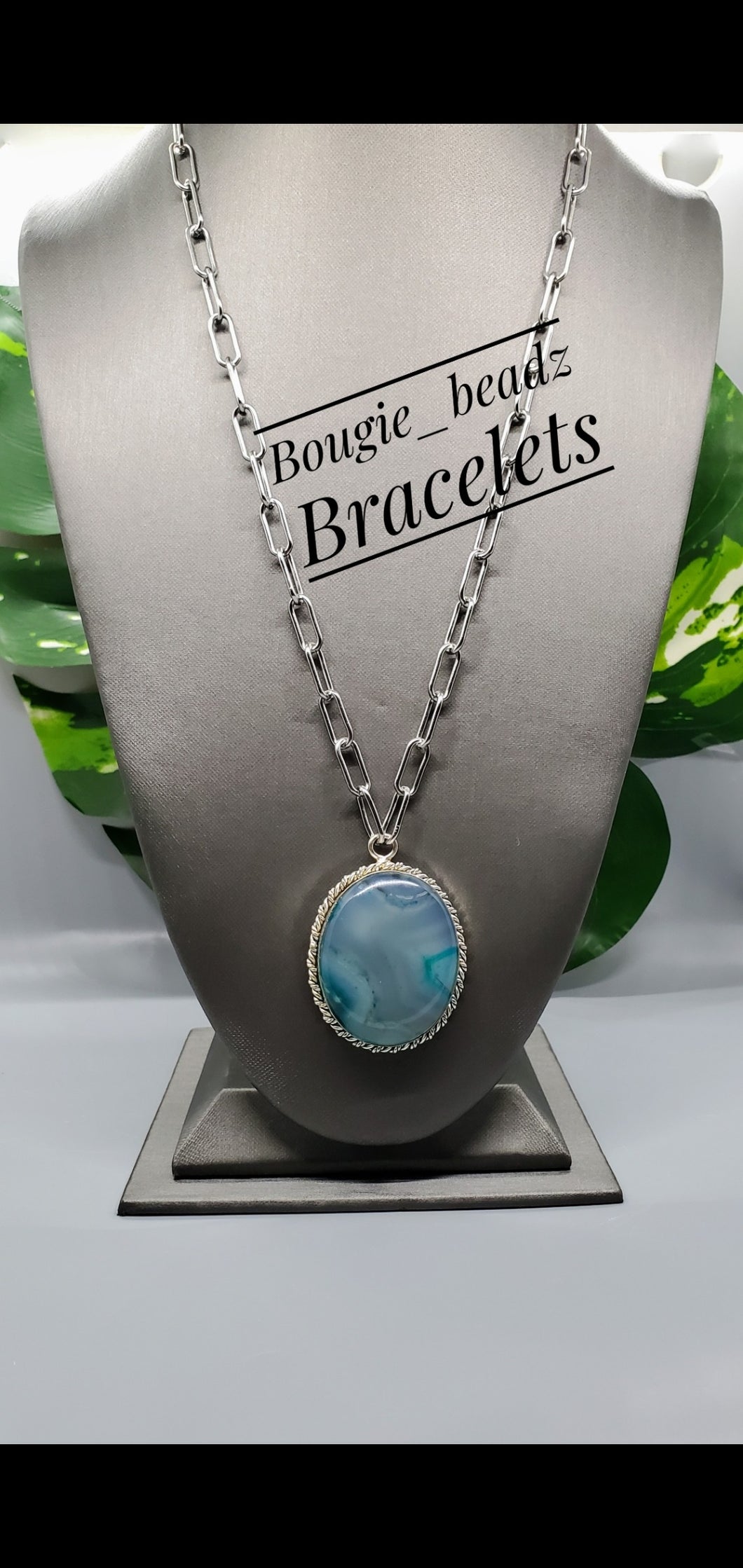 Blue Agate Necklace